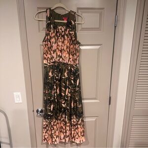 Catherine Malandrino Olive and Peach Maxi Dress NWOT never worn